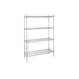 Étagère - 4 étagères - H 184 x 122 x 45,7 CM - Zinc - Vogue - L928