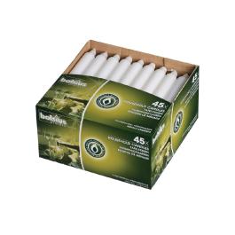 Bougies de table - 45 pièces - Blanc - H 17,7 x 17,7 CM - Cire - Bolsius - P963