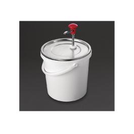 Distributeur de sauce - 10 Litres - Ø 27,5 x H 40 CM - Inox/Polypropylène - Schneider - DA363