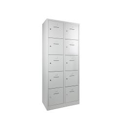 Garderobe Lockerkast - 10 deurs - H 190 x 80 x 45 CM - Grijs - Cilinderslot - WRC