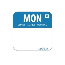 Etiquettes jour - Dissolvable - Lundi - 1000 pièces - 2.54 CM - Vogue - U777