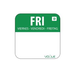 Daglabels - Oplosbaar - Vrijdag - 1000 stuks - 2.54 CM - Vogue - U781