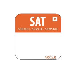 Etiquettes jour - Dissolvable - Samedi - 1000 pièces - 2.54 CM - Vogue - U782