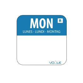 Daglabels - Afneembaar - Maandag - 1000 stuks - H 2.4 x 2.4 CM - Vogue - L931