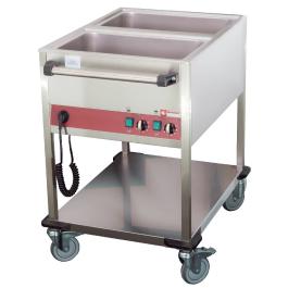 Chariot chauffant - 2 x GN 1/1 - 2 températures - Diamant - CT221/D-N
