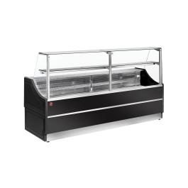 Gekoelde Vitrinetoonbank - Ruit 90° - 200 CM - Zwart - Diamond - OL200/B5-R