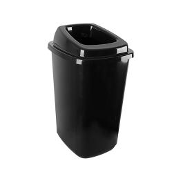 Conteneur à déchets - H 61 x 40 x 34 CM - 1,41 KG - Polypropylène - Noir - 45 litres - 650045