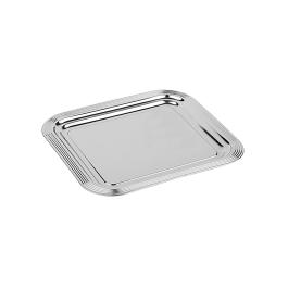 Plateau de service - 41 x 31 CM - 0,38 KG - Chromé - 130222