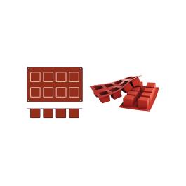 Cubes de tapis de cuisson - 0,31 KG - Silicone - Rouge - 0,125 Litre - -60°C / +230°C - Silikomart - 070076
