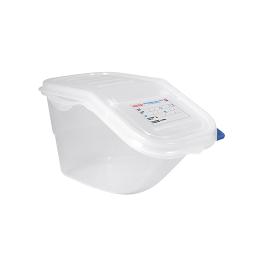 Conteneur alimentaire - H 20 x 20 x 39.5 CM - 0.681 KG - Polypropylène - Transparent - 7 Litre - -40°C / +90°C - Couvercle à charnière - Araven - 962070
