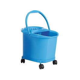 Seau à franges - H 34 x 40,5 x 29,5 CM - 0,988 KG - Plastique - Bleu - Denox - 600025