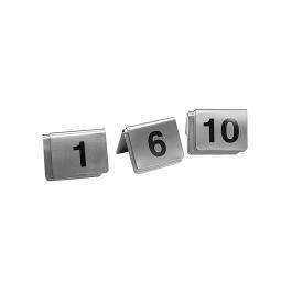 Tafelnummer Set - H 4.3 x 5.3 CM - 0.25 KG - RVS - 705050