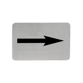 Panneau d'information - H 6 x 11 CM - 0,05 KG - acier inoxydable - 705203
