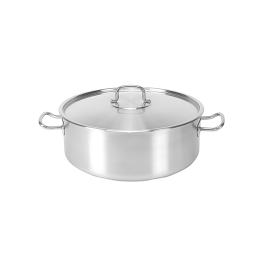 Cocotte Basse - H 7.5 CM - 0.735 KG - Ø16 CM - Inox 18/10 - 1.5 Litre - Standard - Pujadas - 720025