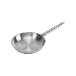 Poêle lyonnaise - H 5,5 CM - 1 485 KG - Ø28 CM - Inox 18/10 - Pujadas - 720102