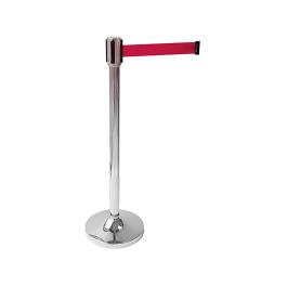 Poteau de barrière - H 91 CM - 8 KG - Ø32 CM - inox - Rouge - 861280
