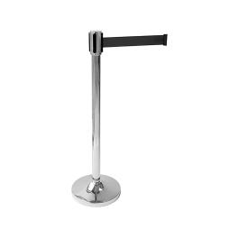 Poteau de barrière - H 91 CM - 8 KG - Ø32 CM - inox - Noir - 861285