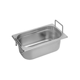 Bac gastronorme - GN 1/4 - 2,5 Litre - H 10 x 26,5 x 16,2 CM - Inox - Caterchef - 953463