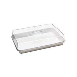 Vitrine buffet - H 8,5 x 35,6 x 24,7 CM - 0,555 KG - Styrène-Acrylonitrile (San) - Blanc - Housse - WACA - 937415