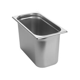Bac gastronorme - 1/3 GN - 7,2 Litre - H 20 x 32,5 x 17,6 CM - Inox - Caterchef - 953131