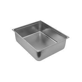 Bac gastronorme - 2/1 GN - 18 Litres - H 6,5 x 65 x 53 CM - Inox - Caterchef - 953214