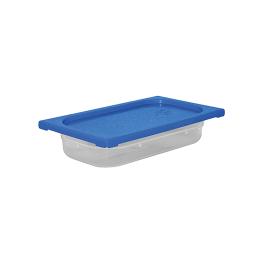 Boîte Alimentaire - 1/3 GN - 2.4 Litre - H 6.5 x 32.5 x 17.6 CM - Polypropylène - Bleu - -40°C / +70°C - Hermétique Verrouillable - Caterchef - 953850