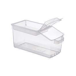 Conteneur alimentaire - H 22,7 x 23 x 48 CM - 1 029 KG - Polypropylène - Transparent - 14 Litre - -40°C / +90°C - Couvercle à charnière - Araven - 962050