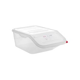 Conteneur alimentaire - H 20 x 34 x 56.5 CM - 1.457 KG - Polypropylène - Transparent - 22.65 Litre - -40°C / +90°C - Couvercle à charnière - Araven - 962072