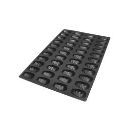 Tapis de cuisson Madeleine - 0,64 KG - Silicone - Noir - 0,032 Litre - -60°C / +230°C - Silikomart - 070605