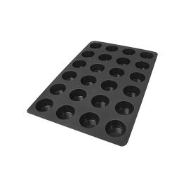 Tapis de cuisson Muffins - 0,76 KG - Silicone - Noir - 0,122 Litre - -60°C / +230°C - Silikomart - 070609