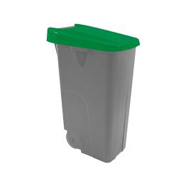 Poubelle - H 88 x 42 x 57 CM - 4,1 KG - Polypropylène - Vert - 110 litres - Denox - 600091
