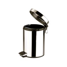 Poubelle à pédale - H 28 CM - 1 KG - Ø20 CM - inox - 5 L - 861601
