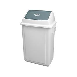 Conteneur à déchets - H 63,5 x 43,5 x 30 CM - 2,328 KG - Polypropylène - Blanc - 40 litres - Araven - 962030