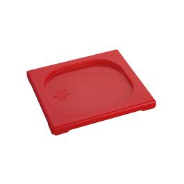 Deksel Gastronorm - 1/6 GN - 17.6 x 16.2 CM - Polypropyleen - Rood - -40°C / +95°C - Standaard - Caterchef - 853878