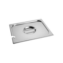 Deksel Gastronorm - 1/2 GN - 32.5 x 26.5 CM - RVS - Met Lepeluitsparing - Caterchef - 953125