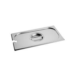Deksel Gastronorm - 1/3 GN - 32.5 x 17.6 CM - RVS - Met Lepeluitsparing - Caterchef - 953135