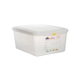 Voedseldoos - 1/2 GN - 10 Liter - H 15 x 32.5 x 26.5 CM - Polypropyleen - Transparant - -40°C / +100°C - Luchtdicht Afsluitbaar - Denox - 600480