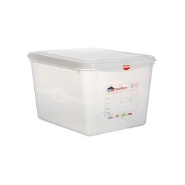 Voedseldoos - 1/2 GN - 12.5 Liter - H 20 x 32.5 x 26.5 CM - Polypropyleen - Transparant - -40°C / +100°C - Luchtdicht Afsluitbaar - Denox - 600490