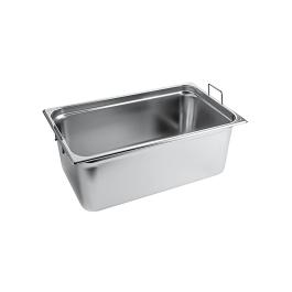 Bac gastronorme - 1/1 GN - 27,8 litres - H 20 x 53 x 32,5 CM - acier inoxydable - Caterchef - 953411