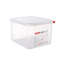 Voedseldoos - 1/2 GN - 12.5 Liter - H 20 x 32.5 x 26.5 CM - Polypropyleen - Transparant - -40°C / +95°C - Luchtdicht Afsluitbaar - Araven - 962321