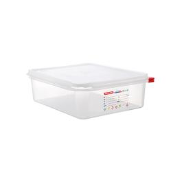 Voedseldoos - 1/2 GN - 6.5 Liter - H 10 x 32.5 x 26.5 CM - Polypropyleen - Transparant - -40°C / +95°C - Luchtdicht Afsluitbaar - Araven - 962323
