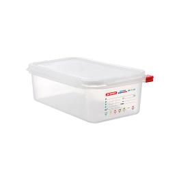 Voedseldoos - 1/3 GN - 4 Liter - H 10 x 32.5 x 17.6 CM - Polypropyleen - Transparant - -40°C / +95°C - Luchtdicht Afsluitbaar - Araven - 962333