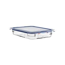 Boîte Alimentaire - 1/2 GN - 2.8 Litre - H 6.5 x 32.5 x 26.5 CM - Polycarbonate - Transparent - -40°C / +99°C - Avec Bord Silicone - Araven - 962424