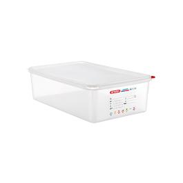 Voedseldoos - 1/1 GN - 20.5 Liter - H 15 x 53 x 32.5 CM - Polypropyleen - Transparant - -40°C / +95°C - Luchtdicht Afsluitbaar - Araven - 962312