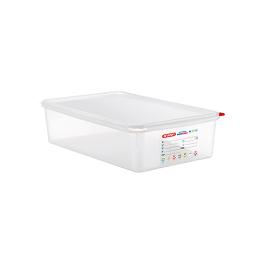 Voedseldoos - 1/1 GN - 13.7 Liter - H 10 x 53 x 32.5 CM - Polypropyleen - Transparant - -40°C / +95°C - Luchtdicht Afsluitbaar - Araven - 962313