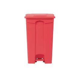 Poubelle - 87 Litres - Rouge - H 82 x 49,5 x 40 CM - Polypropylène - Jantex - DC712