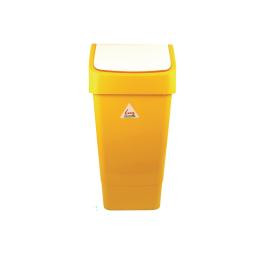 Poubelle - Couvercle basculant - Jaune - H 71 x 33 x 32 CM - Polypropylène - Scot Young - CC080