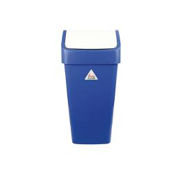 Poubelle - Couvercle basculant - Bleu - H 71 x 33 x 32 CM - Polypropylène - Scot Young - CC082