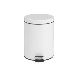 Poubelle à pédale - Blanc - H 28 x 20,3 CM - Inox - Bolero - DP038