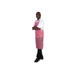 Tablier Imperméable - Unisexe - Taille Unique - Rouge/Blanc - 71,1 x 101,6 CM - Nylon - Vêtement Blancs Chefs - A581